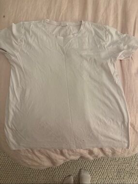 Women's White Short-Sleeve Sleep Tee